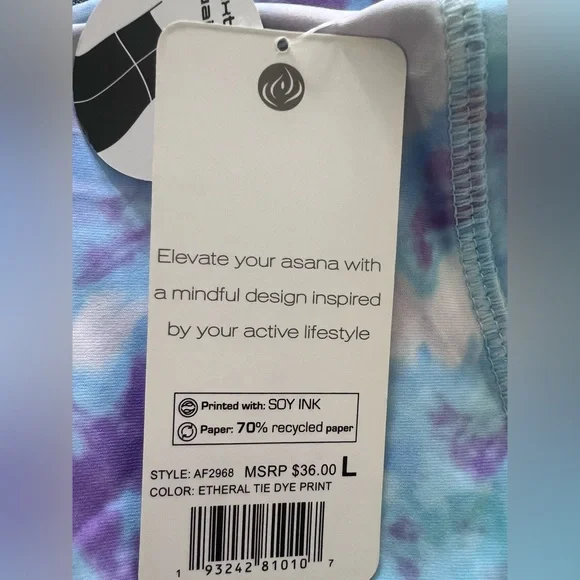 APANA Tie-Dye Leggings Blue & Purple Pants NWT Sz Large - Picture 3 of 10